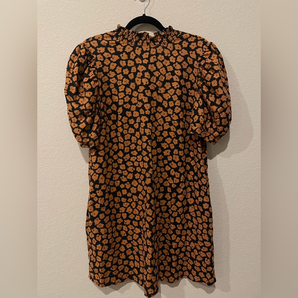Who What Wear Puff Short Sleeve Ruffle Mini Dress SZ Small